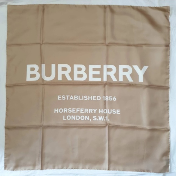 Burberry Square Silk Shawl - Beige - Picture 1 of 6
